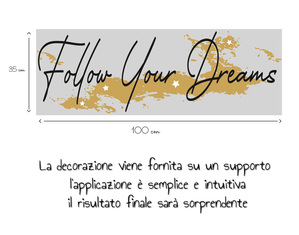 Follow you Dreams wall stickers decorativo da muro