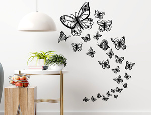 Adesivi murali Farfalle Nere stilizzate wall stickers 