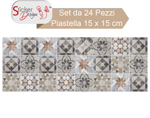 Adesivi per piastrelle effetto cemento in stile moderno stickers lavabile e resistente ai lavaggi