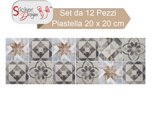 Adesivi per piastrelle effetto cemento in stile moderno stickers lavabile e resistente ai lavaggi
