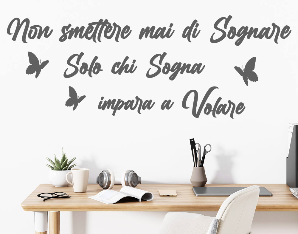 Sticker Design vi presenta Scritte adesive da parete in italiano