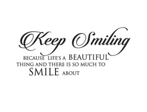 Wall Stickers Frase Keep Smiling
