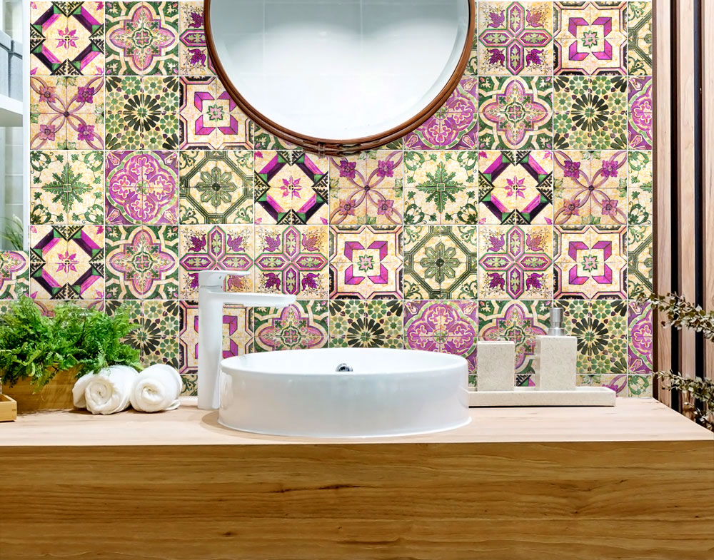 Sticker Design vi presenta Adesivi per piastrelle bagno e cucina in stile  provenzale mattonelle adesive epoca