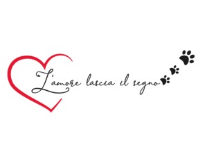 Wall stickers citazione l'amore lascia il segno cuore rosso