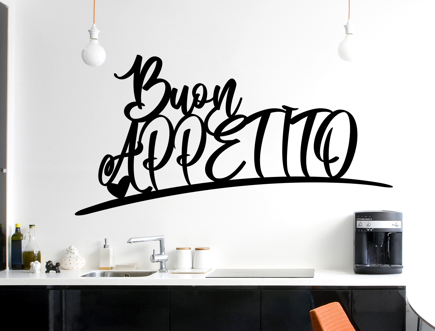 Scritta adesiva buon appetito stickers murali per cucina WS2166