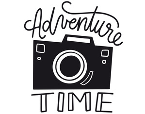 Adesivo murale frase viaggi scritta per muro Adventure Time 