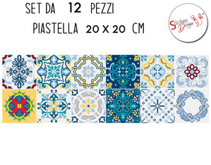 Cover adesiva per piastrelle cucina stickers modello in stile portoghese 