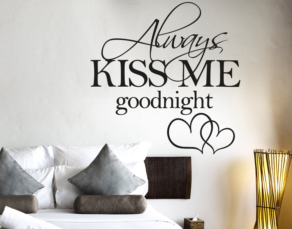 Adesivo da muro per camera da letto Always kiss 