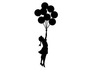 Adesivo Decorativo Balloon Girl
