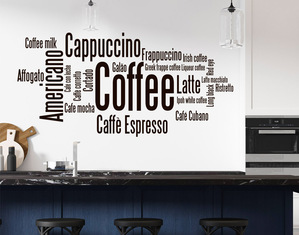 Adesivo Caffè Cappuccino wall stickers cucina