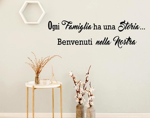 Wall stickers frase Famiglia decorazione casa
