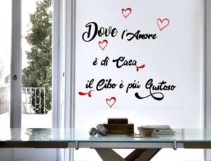 Adesivi Cucina Dove l'amore è di casa Wall stickers