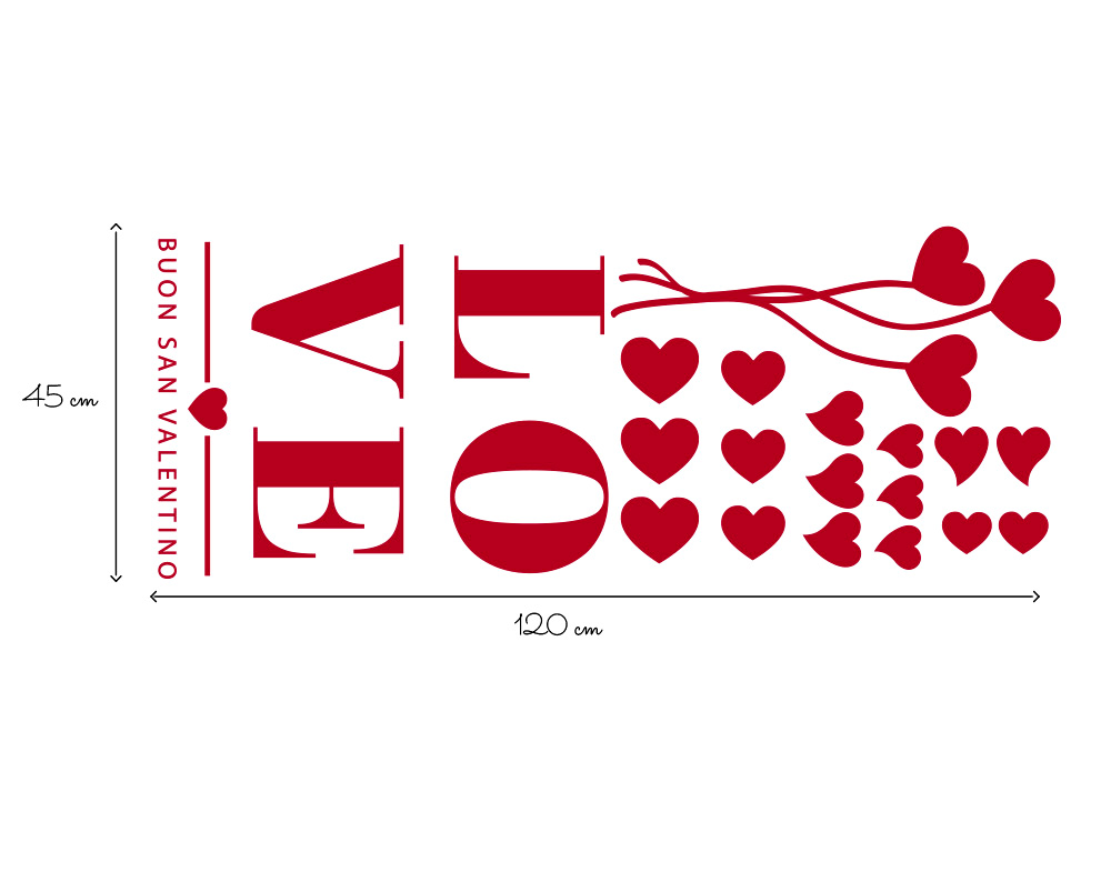 Sticker Design vi presenta Vetrofanie San Valentino Vetrofania