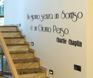 Adesivo Murale Frase citazione Charlie Chaplin