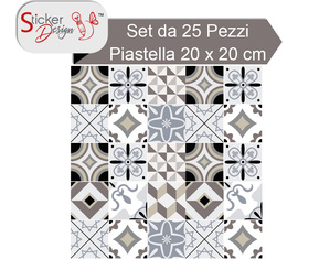 Adesivi per piastrelle disegno geometrico moderno grigio marrone