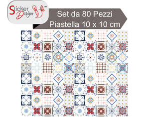 Stickers per piastrelle cucina in stile antico adesive e colorate