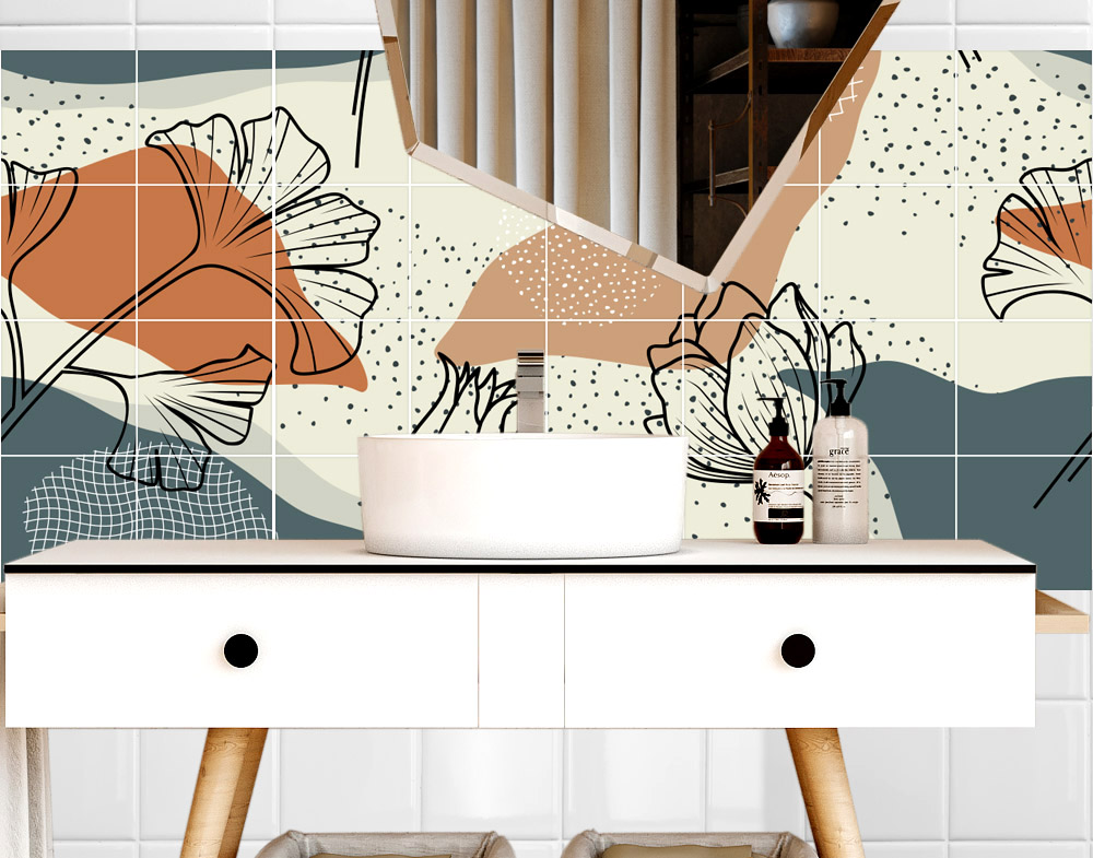 GRAZDesign Adesivi Per Piastrelle Fai Da Te - Tema Marino E Spiaggia, 12 Pezzi 15x20 Cm, Autoadesivi Per Cucina E Bagno, Made In Germany