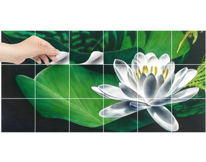 Adesivo per piastrelle cucina decorazione floreale fiore di loto cover tiles casa
