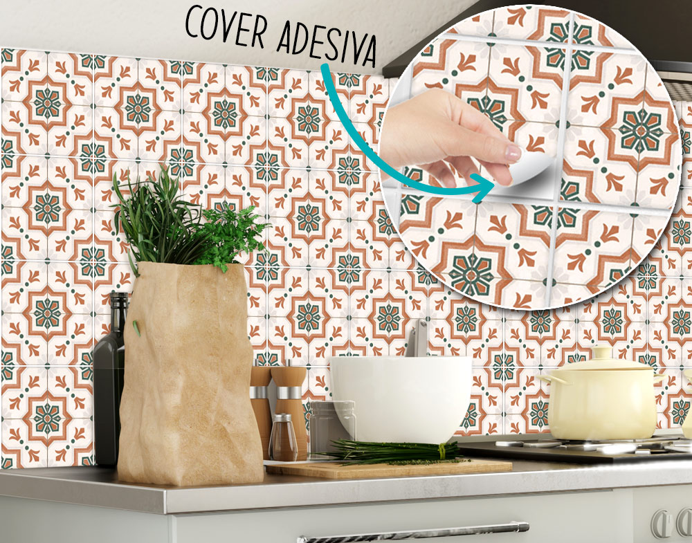Adesivi piastrelle per cucina cover tiles stile vintage stickers per muro e mattonelle bagno e cucina