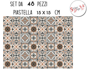 Adesivi piastrelle per cucina e bagno cover tiles stile ceramica salentina wall stickers 