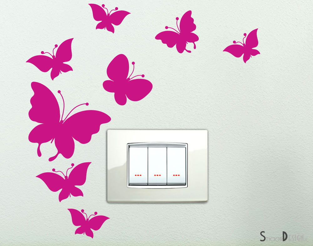 Sticker Design vi presenta Farfalle Adesive in Volo