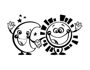 Stickers Sole e Luna