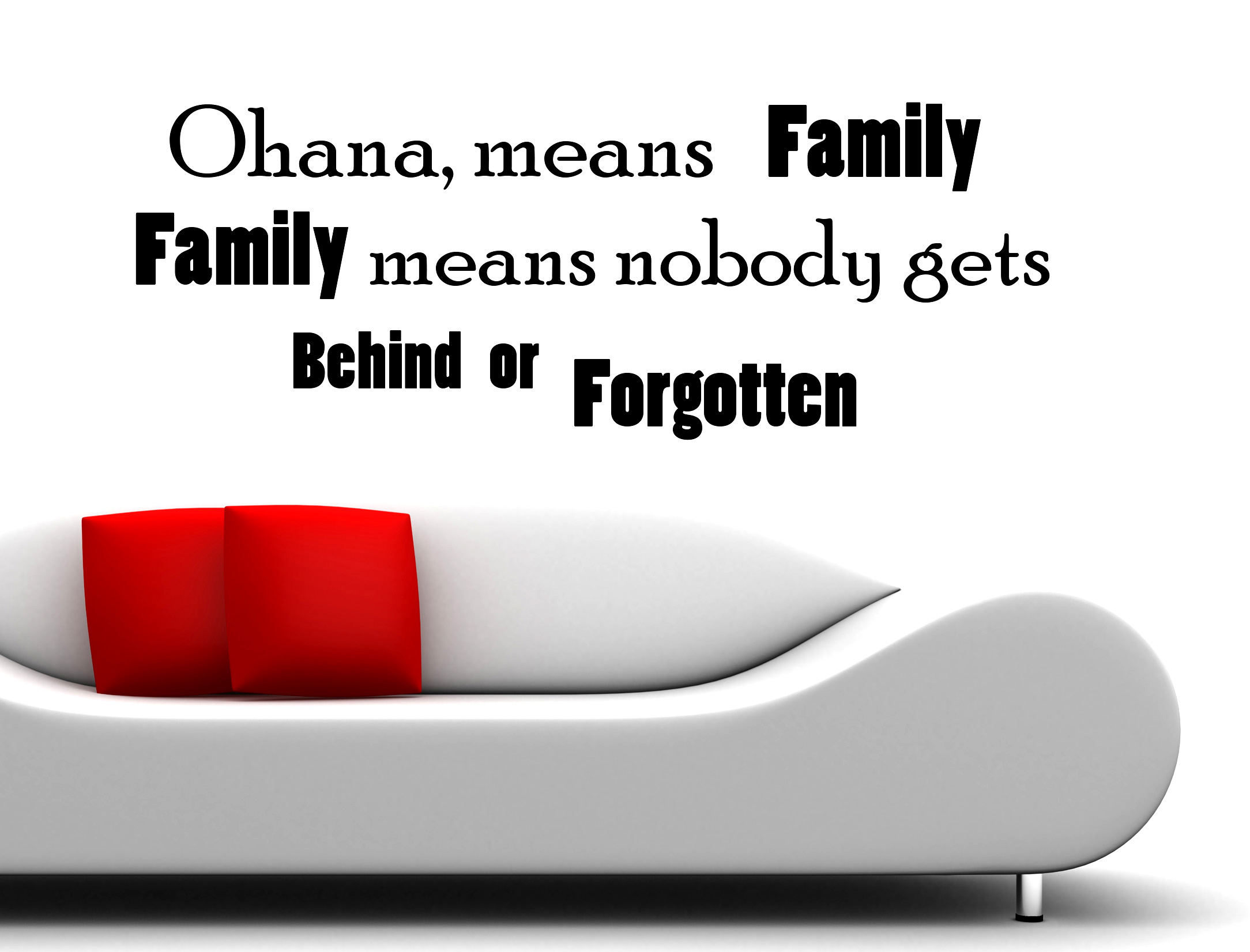Adesivo Decorativo Ohana Means Family
