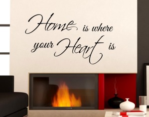 Adesivi Murale  Home Is Where Your Heart Is