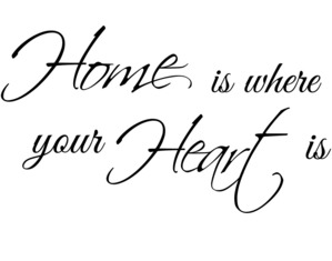 Adesivi Murale  Home Is Where Your Heart Is