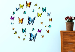 Adesivi Murali Farfalle Multicolore