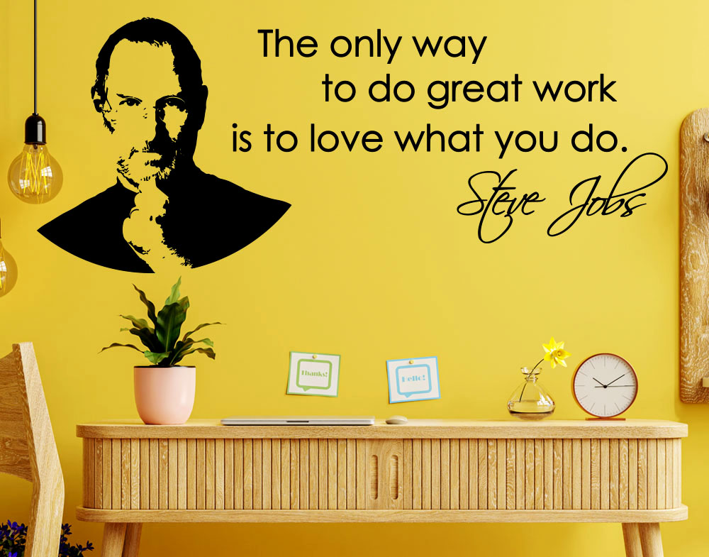Adesivi da muro con frase motivazionale citazione adesiva di Steve Jobs