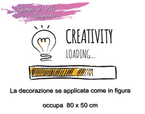 Adesivi murali frasi motivazionali loading creativity stickers creatività per ufficio 
