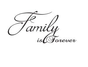 Adesivi Murali Frasi Family is Forever