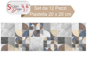 Piastrelle decorative adesive per pareti cucina e bagno cementine effetto cemento
