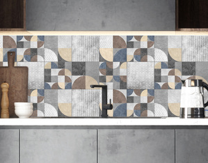 Piastrelle decorative adesive per pareti cucina e bagno cementine effetto cemento