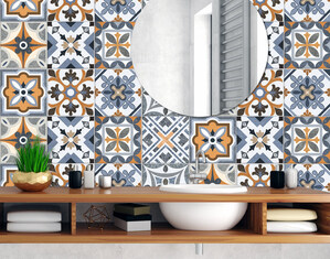 Piastrelle per cucina e bagno adesive multicolore piastrella per pareti adesiva