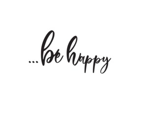 Wall stickers frase be happy adesivo murale sii felice