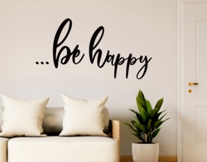 Wall stickers frase be happy adesivo murale sii felice