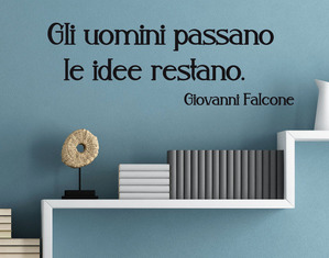Wall stickers frase citazione Giovanni Falcone decorazione casa